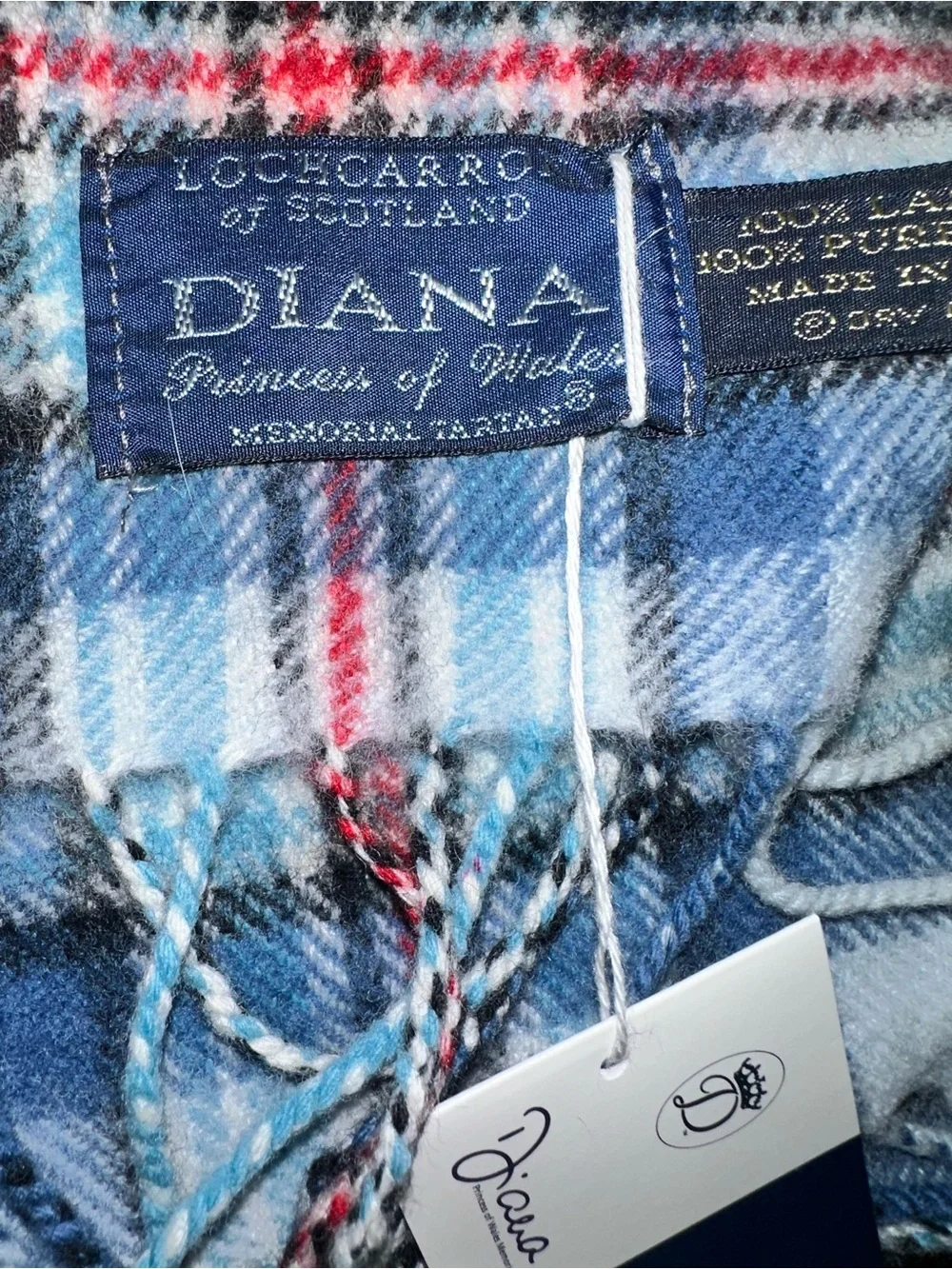 Diana Princess of Wales Blue Plaid Wool Memorial Tartan